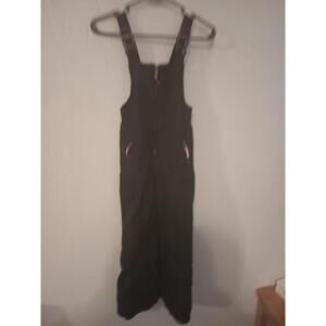 Champion Youth Black Lavender Bib Overall Ski Suit Size S (6-6X) L5764B